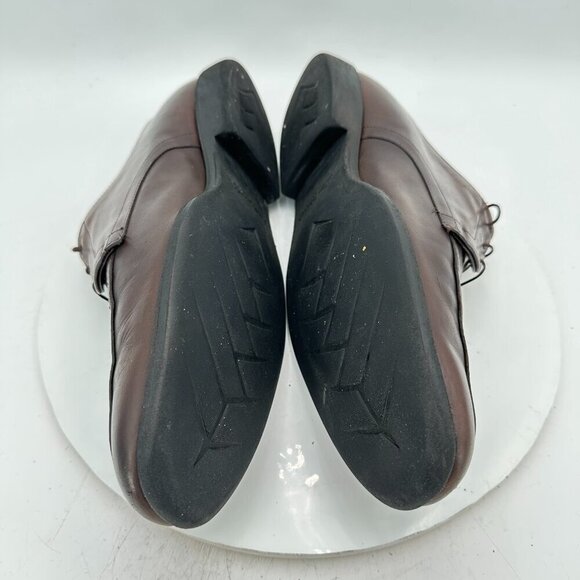 Allen Edmonds Tribeca Men Size 11D Dark Brown Leather Moc Toe Derby Dress Shoes - Picture 7 of 11